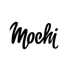 Mochi Handwritten Logo Template Isolated On White