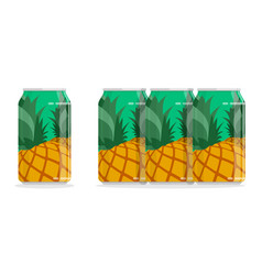 Aluminum Can With Pineapple Drink Storing