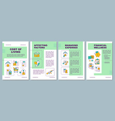 Cost Of Living Green Brochure Template