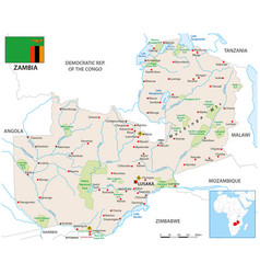 Detailed Map Of The Republic Of Zambia