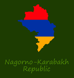 Flag Map Of Nagorno Karabakh Republic