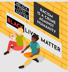 Black Lives Matter Isometric Background