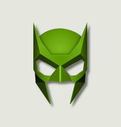 Green Super Hero Mask Face Character