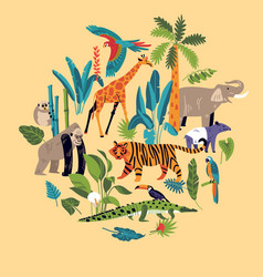 Jungle Habitat Round Composition