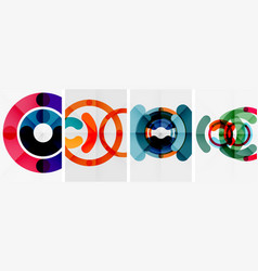 Set Of Colorful Circle Backgrounds