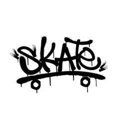 Sprayed Skate Font Graffiti With Overspray