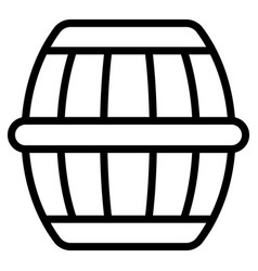 Whiskey Barrel Outline Icon Modern Thin Line