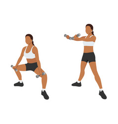 Woman Doing Plie Squat Scoop Up Exercise