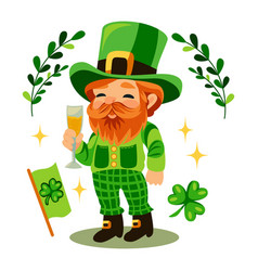 Cute St Patricks Day Leprechaun Male Character