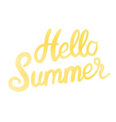 Hello Summer Watercolor Lettering Time