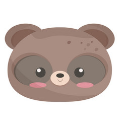 Isolated Cute Bear Avatar Character