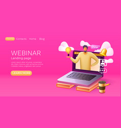 Landing Page Laptop Webinar Website Banner