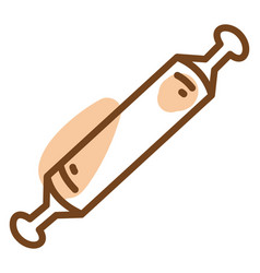 Bakery Rolling Pin On A White Background