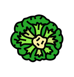 Broccoli Green Color Icon