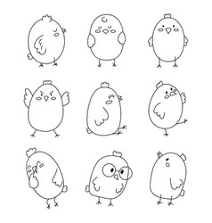 Cute Cartoon Little Chicken Coloring Page Easter