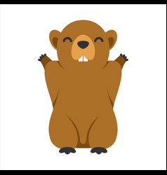 Groundhog Element Flat Design