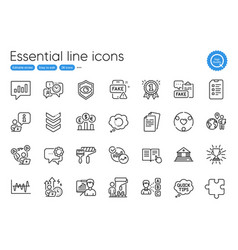 Time Management Interview And Trophy Line Icons