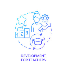 Gradient Line Icon Development For Teachers