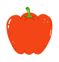 Red Bell Pepper Character Hand Drawn Cartoon