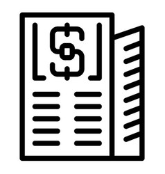 Revenue Agency Document Icon Outline Seo