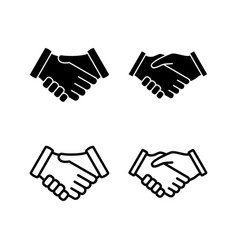 Hand Shake Icon Business Handshake Contract