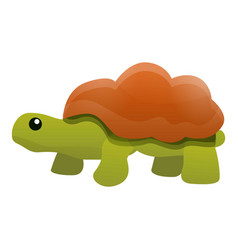 Zoo Old Turtle Icon Cartoon Style