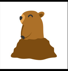 Groundhog Element Flat Design