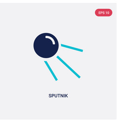 Two Color Sputnik Icon From Astronomy Concept