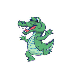 Cute Alligator Or Crocodile Cartoon