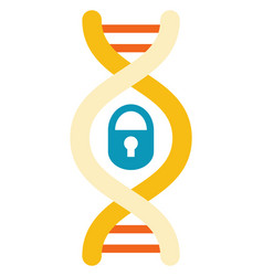 Dna Code Icon Genetic Helix Lock Biology