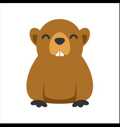 Groundhog Element Flat Design