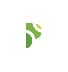 Letter P Green Logo Icon