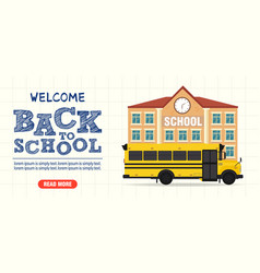 Welcome Back To School Concept Flat