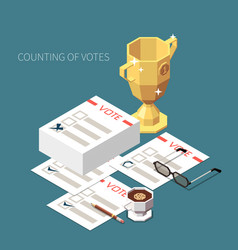 Counting Of Votes Isometric Background