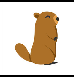 Groundhog Element Flat Design