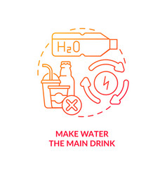 Make Water Main Drink Concept Icon