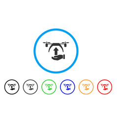 Drone Takeoff Rounded Icon