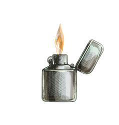 Metal Open Handle Lighters With Flame Vintage