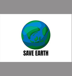 Save Earth Environmental Sticker Design