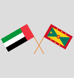 Crossed Flags Of The United Arab Emirates