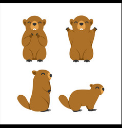 Groundhog Element Flat Design