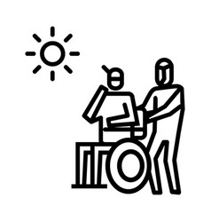 Patient Bask In Sun Icon Symbol