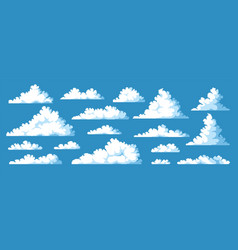 Pixel Clouds 8 Bit Game Asset Collection