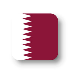 Rounded Square Flag Of Qatar