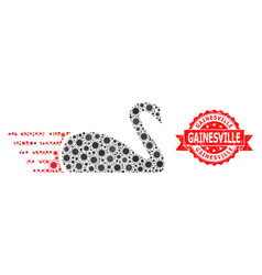 Rubber Gainesville Stamp And Coronavirus Mosaic