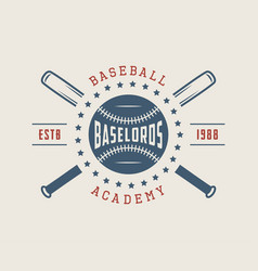 Vintage Baseball Logo Emblem Badge And Design