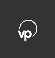 Vp Initial Logo With Rounded Circle