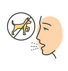 Dog Allergy Color Icon