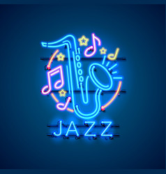 Neon Label Music Jazz Banner