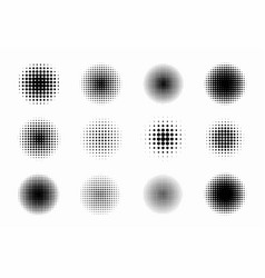 Pop Art Comic Style Gradient Circle Halftone Set